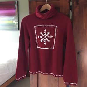 Northern Reflections Red Holiday Snowflake Sweater